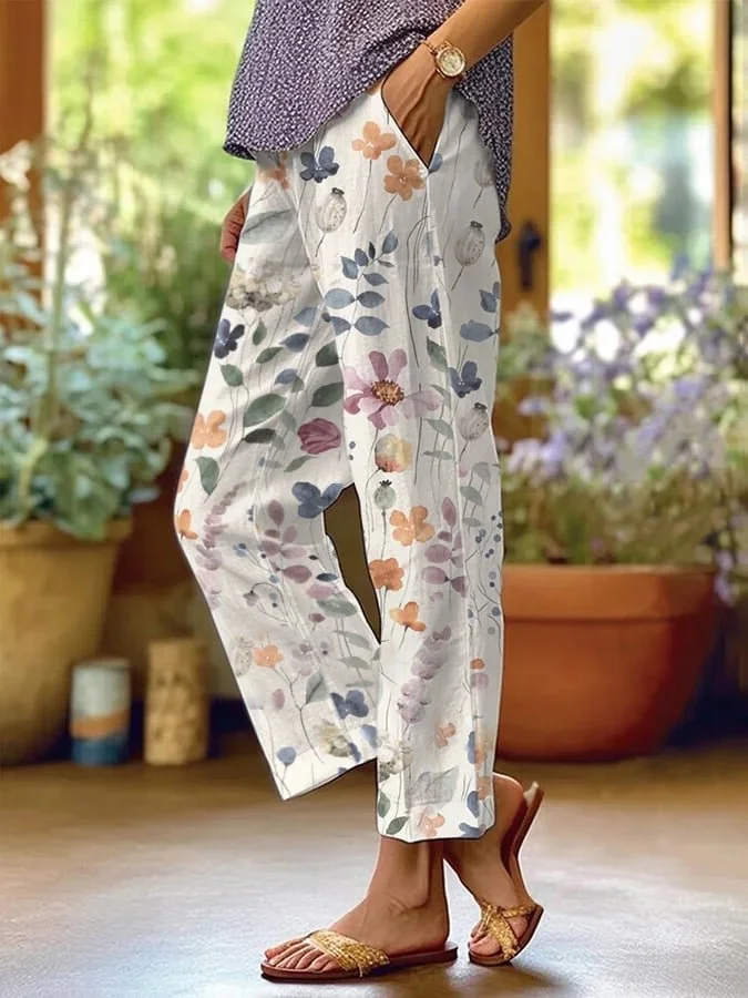 Chantal - Losse Linnen Broek Dames