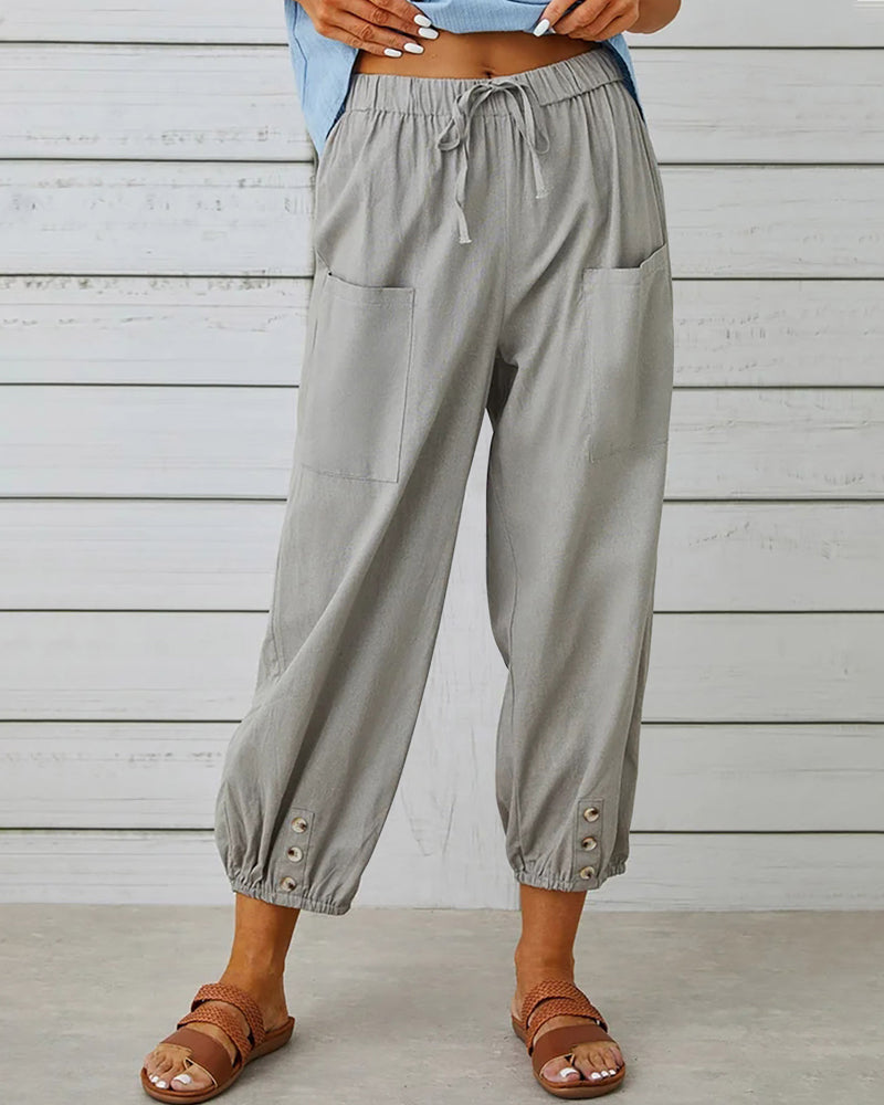 Chantal - Luchtige Linnen Broek Dames