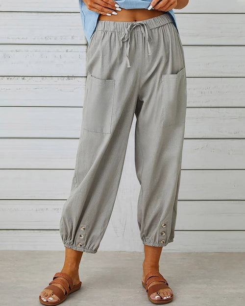 Chantal - Luchtige Linnen Broek Dames