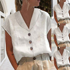 Inge - Elegante Linnen Zomer Top Dames