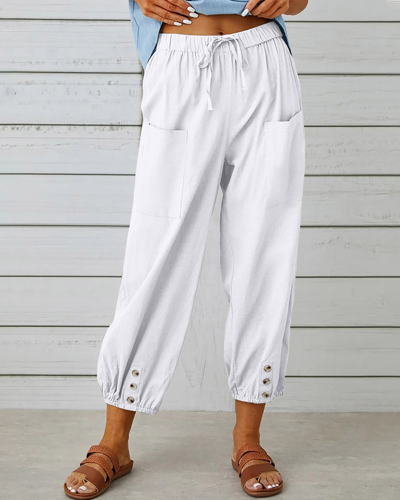 Chantal - Luchtige Linnen Broek Dames
