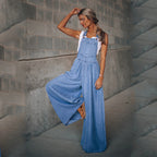Monique - Wijde Denim Jumpsuit