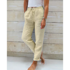 Chantal - Luchtige Linnen Broek Dames