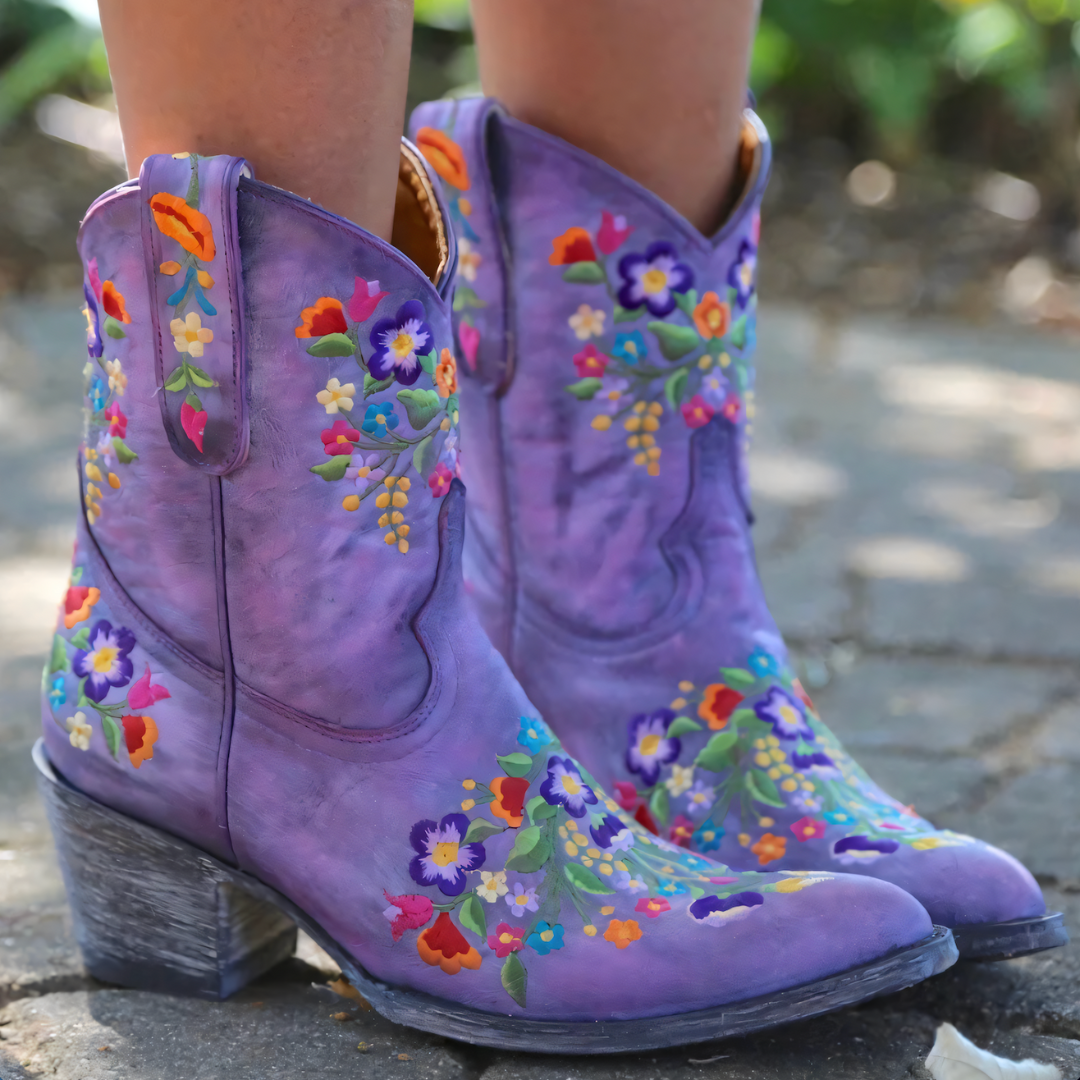 Simone - Vintage Leren Cowboy Laarzen Dames