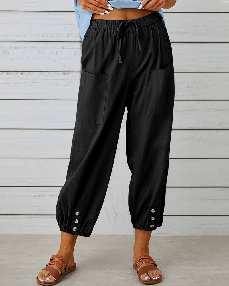 Chantal - Luchtige Linnen Broek Dames