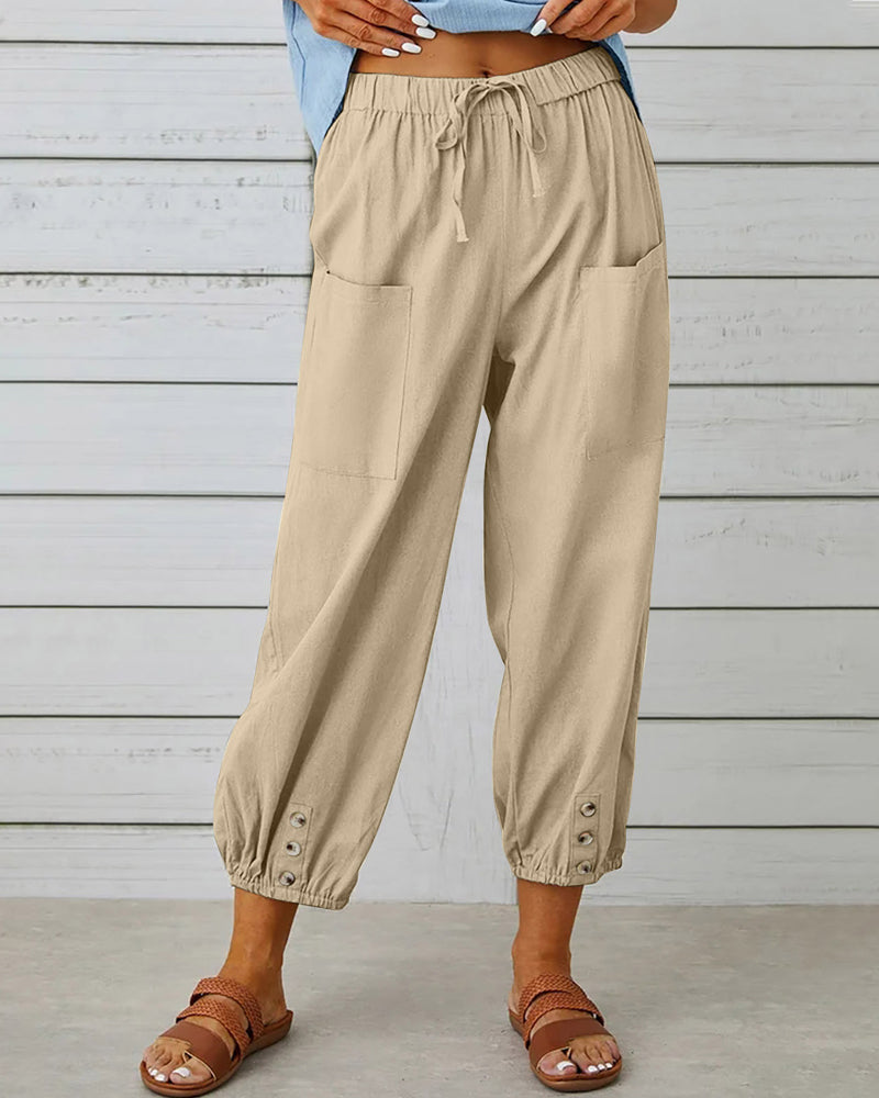 Chantal - Luchtige Linnen Broek Dames