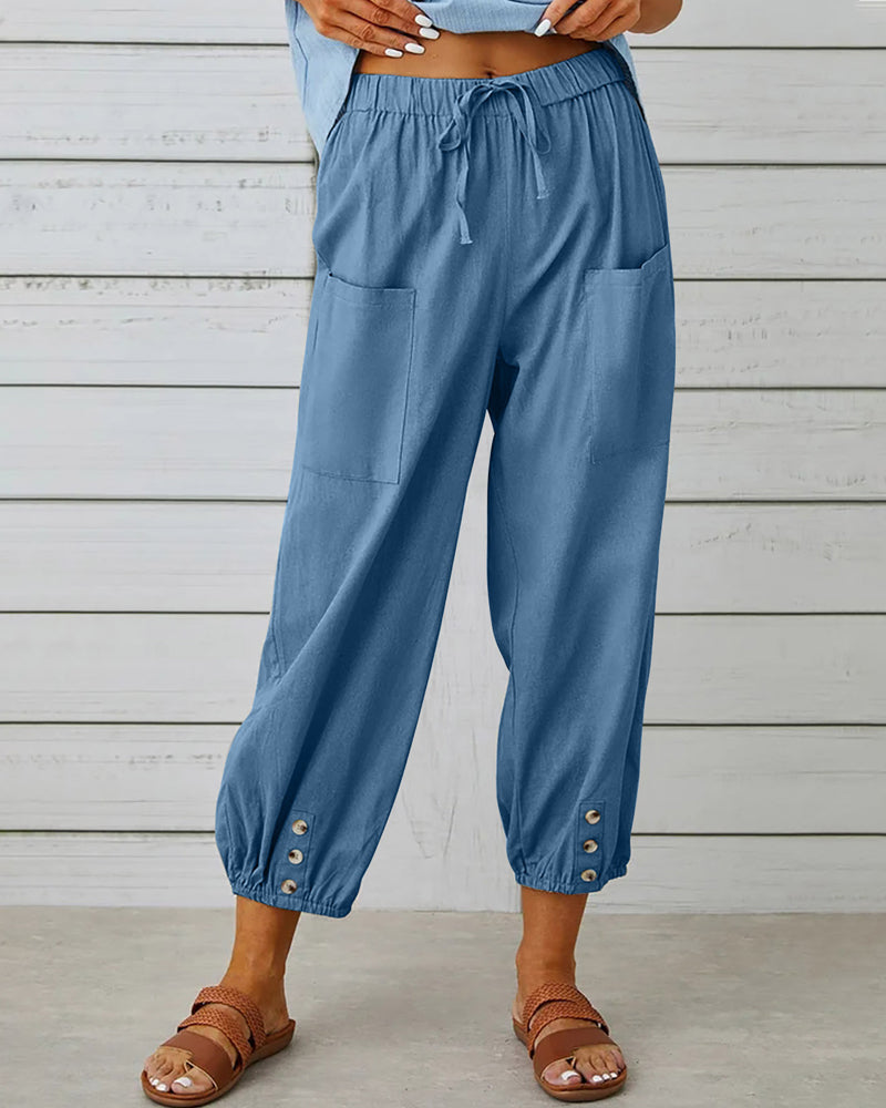 Chantal - Luchtige Linnen Broek Dames