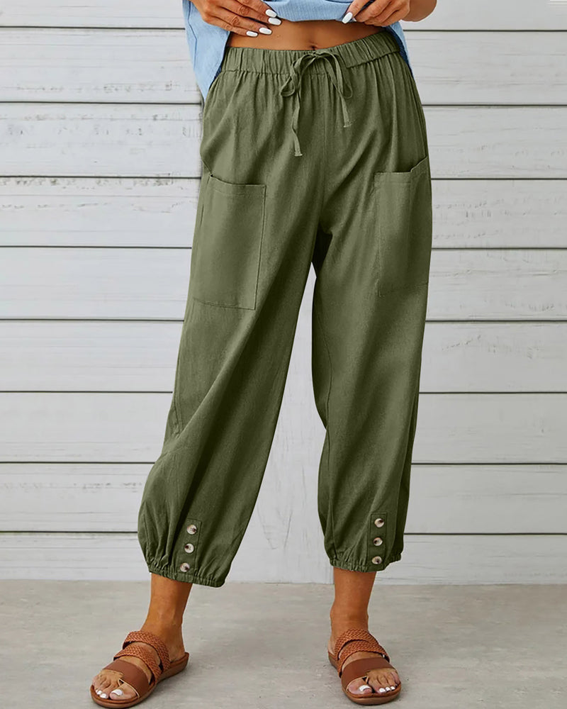 Chantal - Luchtige Linnen Broek Dames