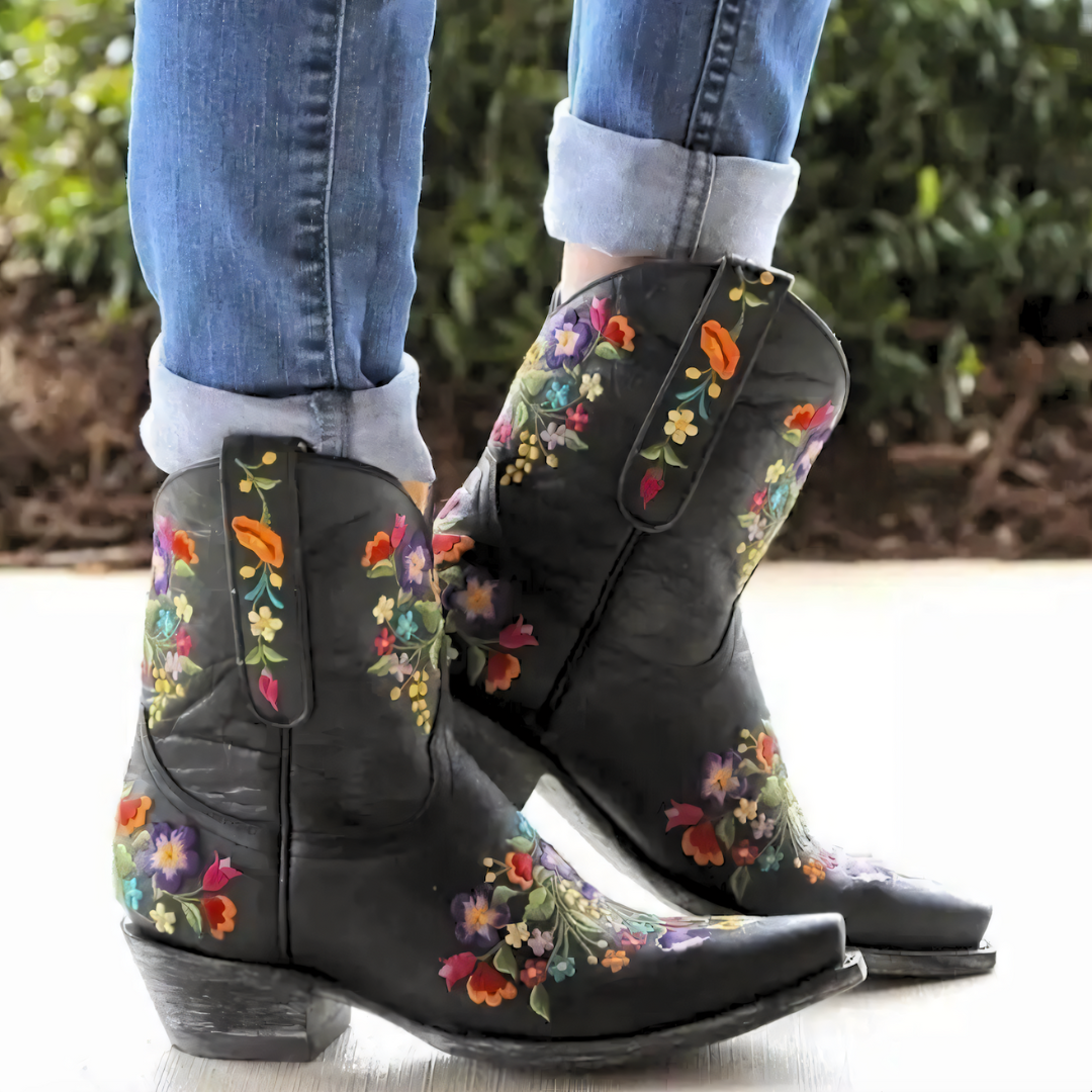 Simone - Vintage Leren Cowboy Laarzen Dames