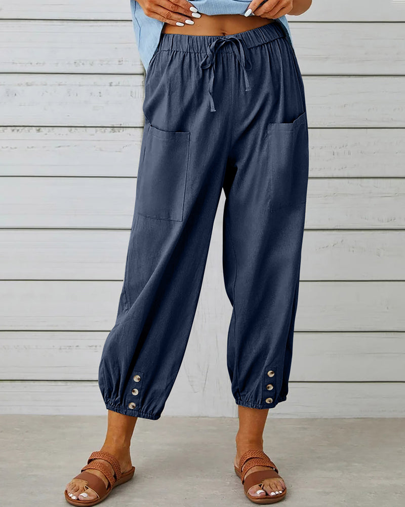 Chantal - Luchtige Linnen Broek Dames