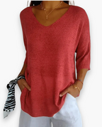 Esther - Elegante V-hals Top Dames
