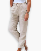 Karin - Stijlvolle Linnen Broek Dames