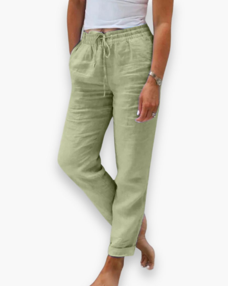 Karin - Stijlvolle Linnen Broek Dames