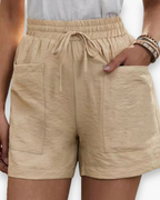 Ellen - Stijlvolle Linnen Cargo Short Dames