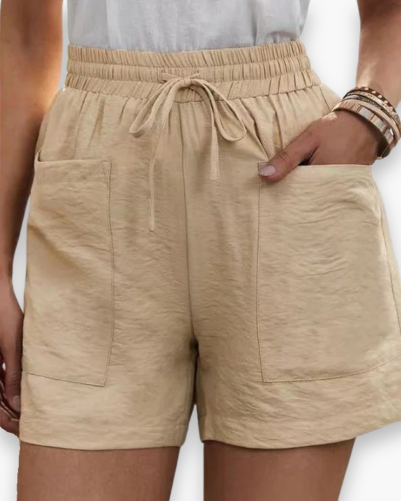 Ellen - Stijlvolle Linnen Cargo Short Dames