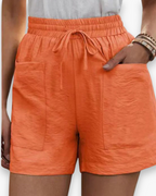Ellen - Stijlvolle Linnen Cargo Short Dames