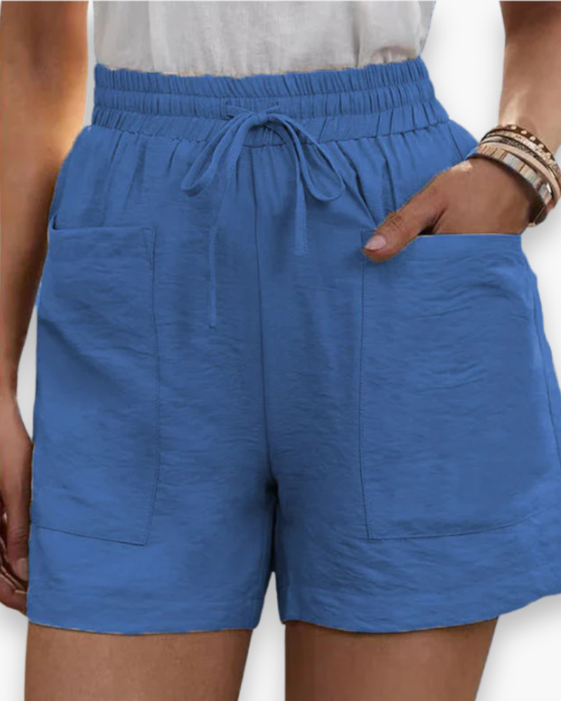 Ellen - Stijlvolle Linnen Cargo Short Dames