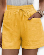 Ellen - Stijlvolle Linnen Cargo Short Dames