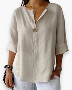 Inge - Linnen Blouse Luchtig En Elegant Dames