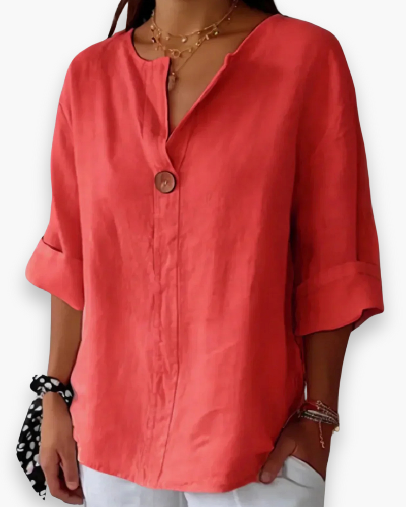 Inge - Linnen Blouse Luchtig En Elegant Dames