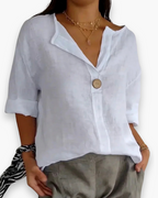 Inge - Linnen Blouse Luchtig En Elegant Dames