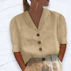 Inge - Elegante Linnen Zomer Top Dames