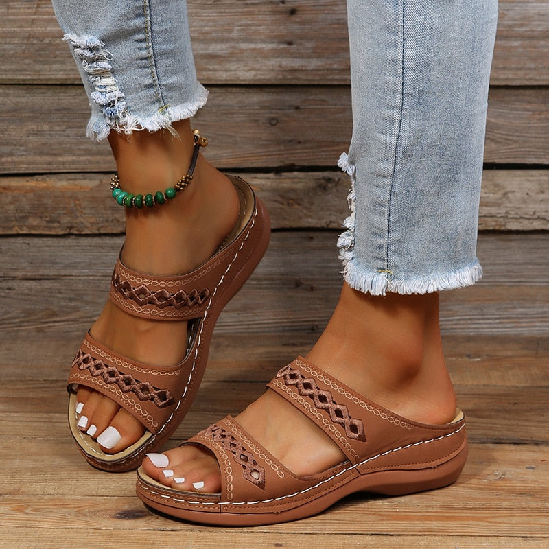 Saskia - Stijlvolle Orthopedische Sandalen Dames