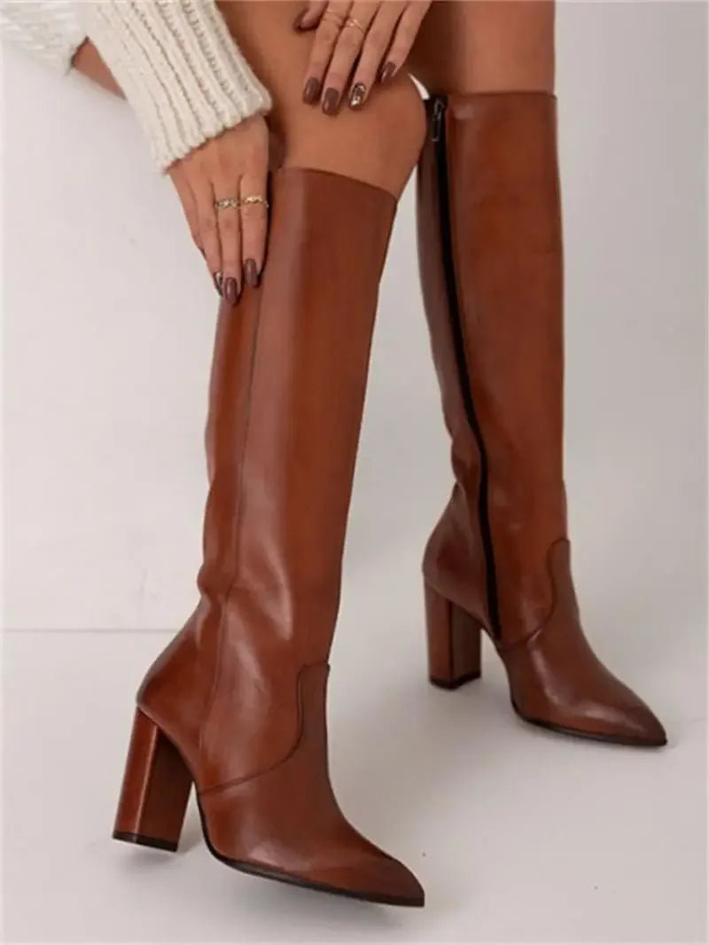 Simone - Leren Laarzen Elegant Dames