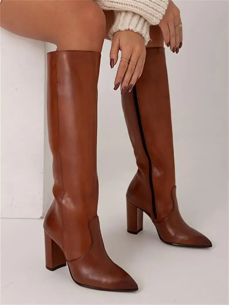 Simone - Leren Laarzen Elegant Dames