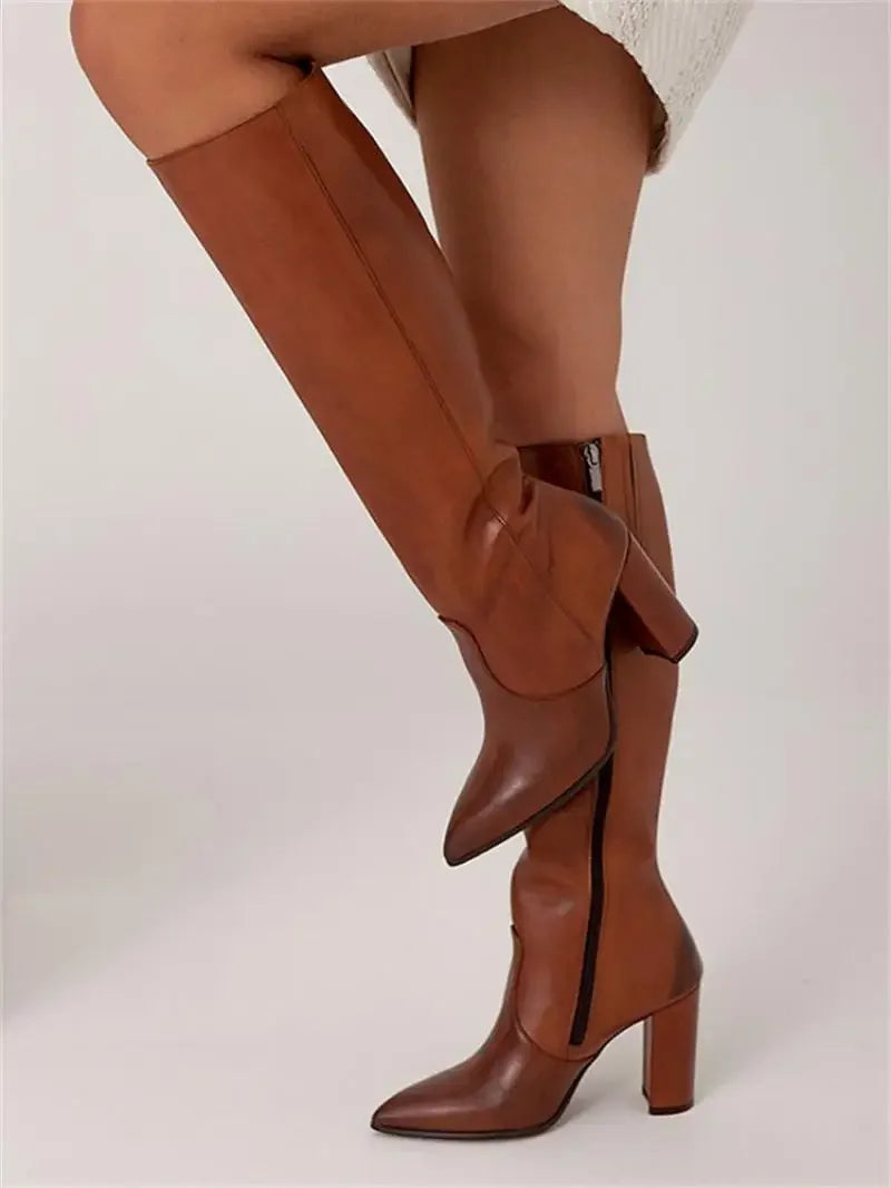 Simone - Leren Laarzen Elegant Dames