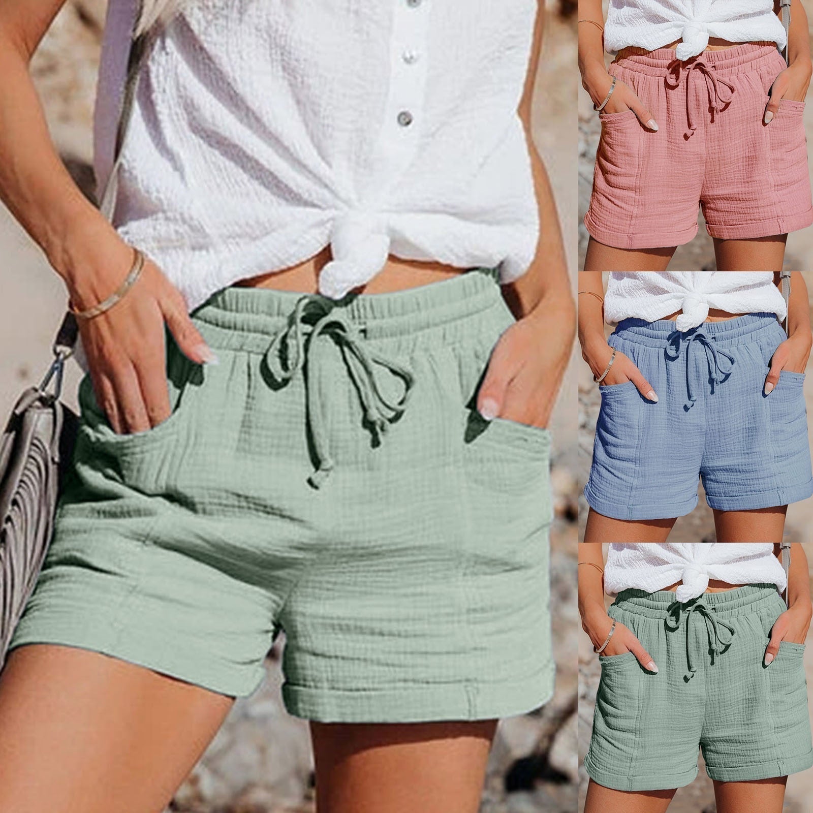 Esther - Katoen Zomershort Dames