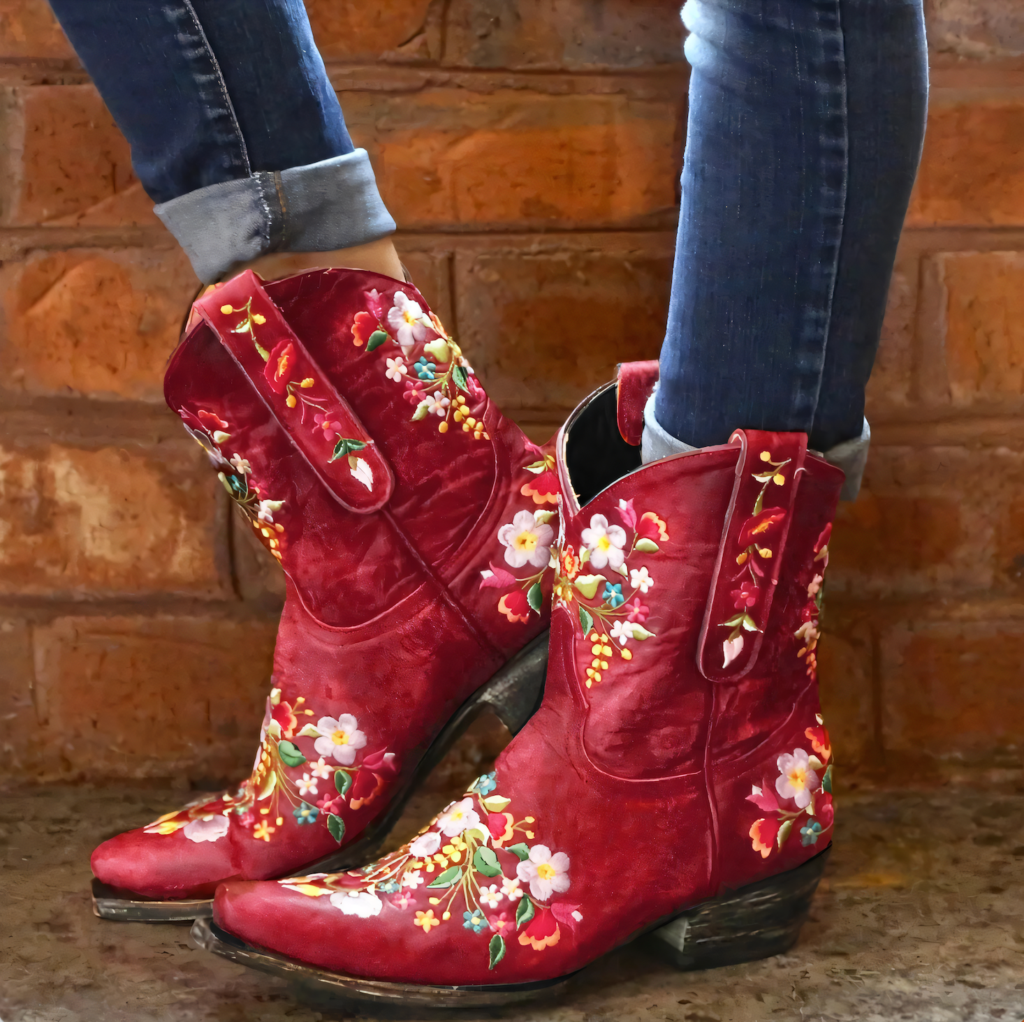 Simone - Vintage Leren Cowboy Laarzen Dames