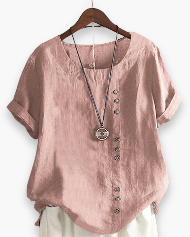 Inge - Luchtige Linnen Blouse Dames
