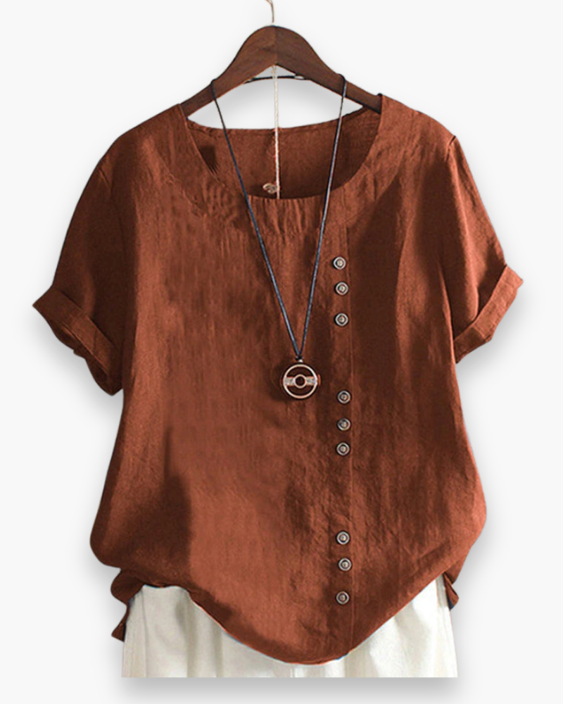 Inge - Luchtige Linnen Blouse Dames