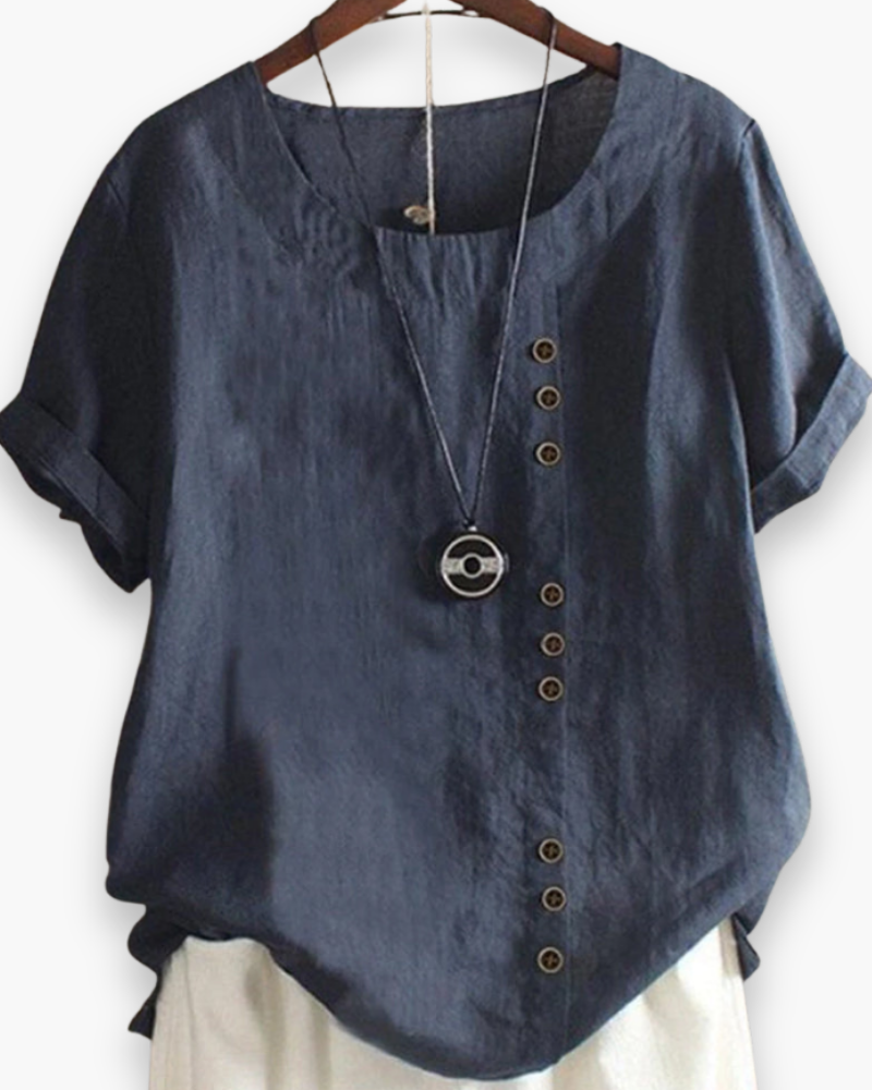 Inge - Luchtige Linnen Blouse Dames
