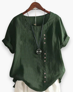 Inge - Luchtige Linnen Blouse Dames