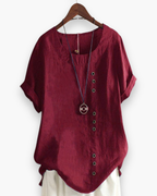 Inge - Luchtige Linnen Blouse Dames