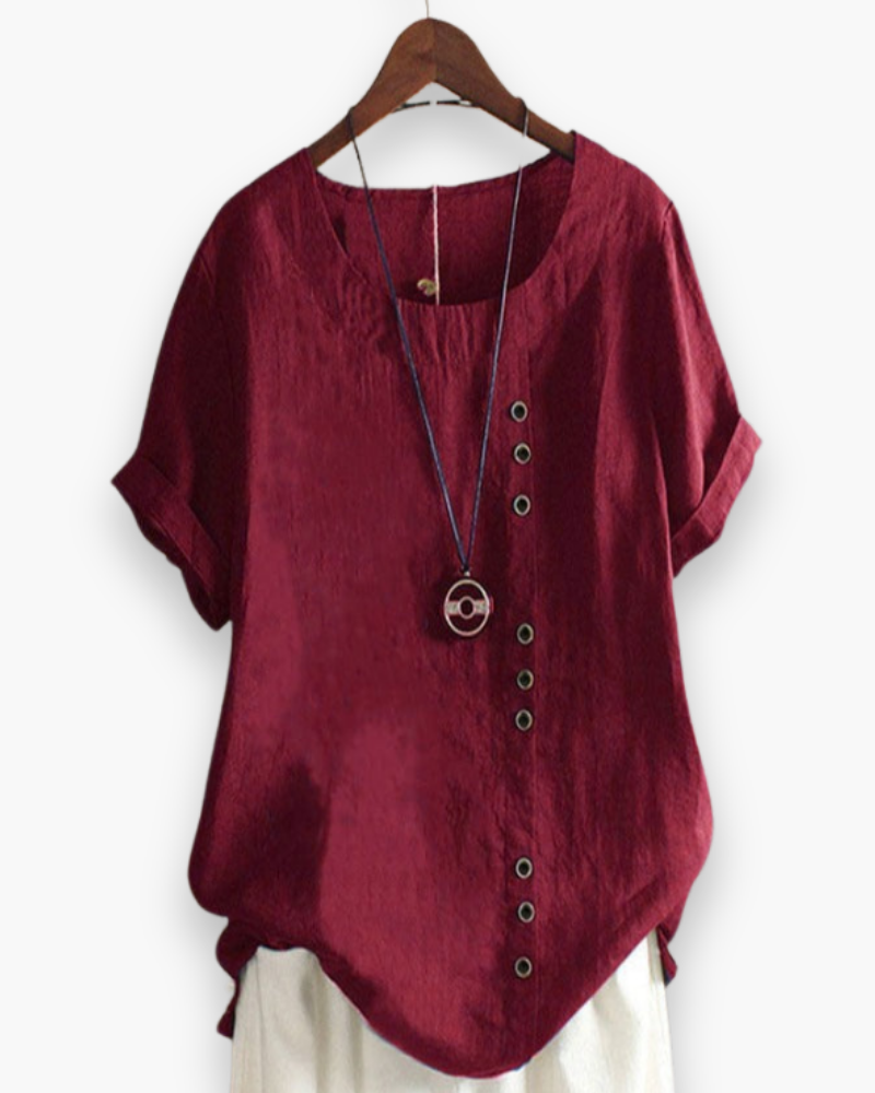 Inge - Luchtige Linnen Blouse Dames