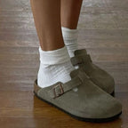 Saskia - Premium Leren Boston-Sandalen Dames