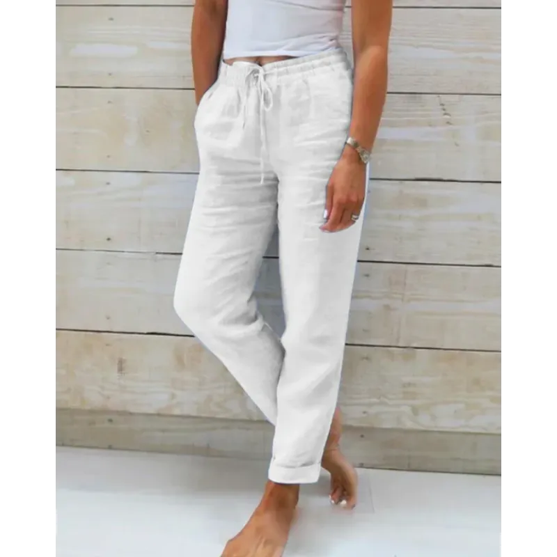 Chantal - Luchtige Linnen Broek Dames
