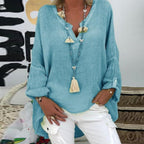 Inge - Stijlvolle Linnen Blouse Dames